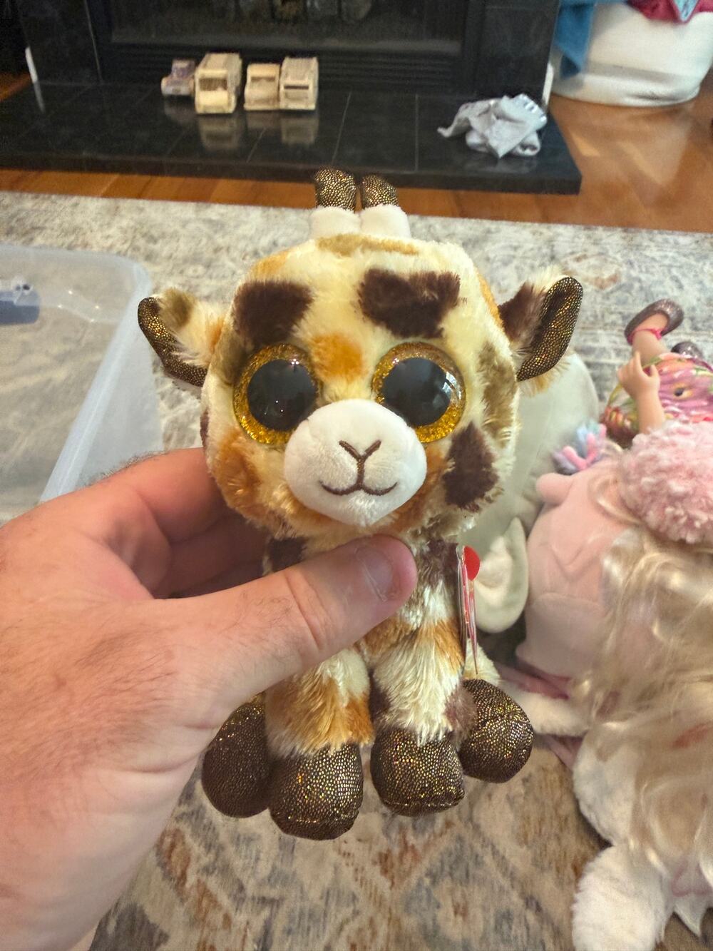 Ty Beanie Boos Stilts Giraffe Plush Gold Glitter Eyes Horns w/ Tags